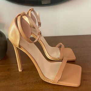 Pretty Little Things Nude Heels strappy